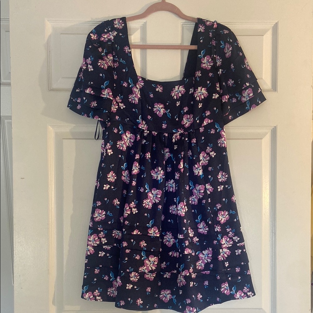 Draper James, Squat Neck Floral Print Dress